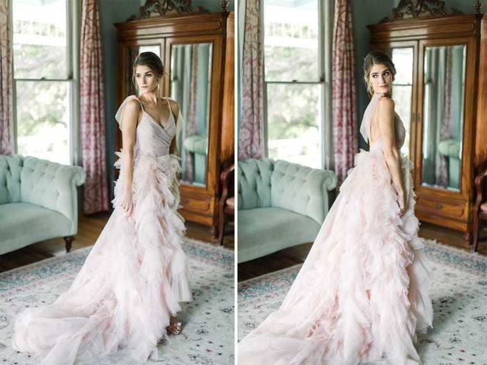 Aly was surprised she loved such a feminine gown.