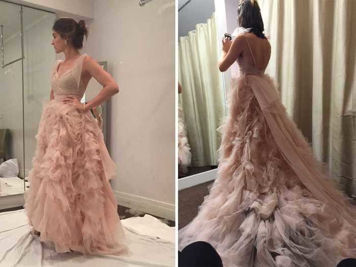 But this blush gown was perfect.