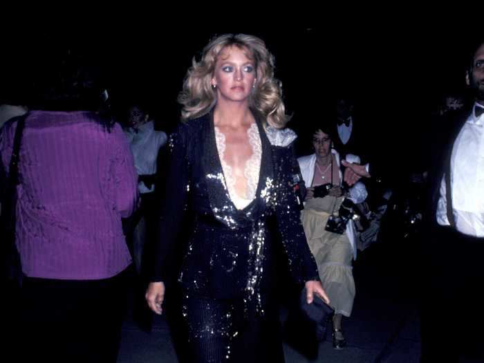 Goldie Hawn made headlines with a glittering pantsuit in 1980.