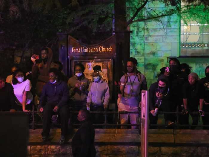 Protesters sought refuge at the First Unitarian Church of Louisville to protect themselves from arrest.