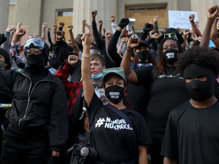 Protesters have taken to the streets in support of Black Lives Matter following the grand jury