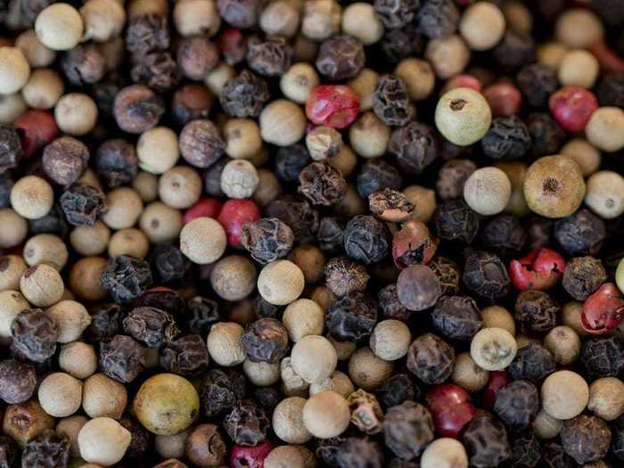 The individual berries are picked and dried out to make peppercorns.