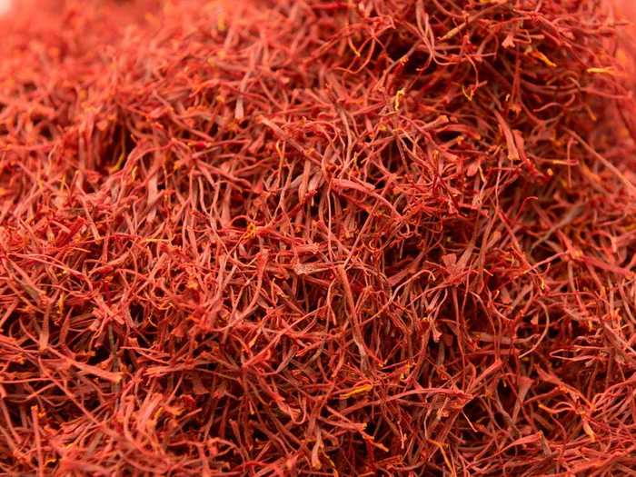 Saffron is usually sold by weight, with just a few threads packaged into glass bottles.