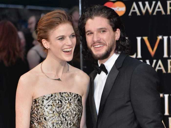 April 2016: Harington and Leslie step onto the red carpet together and go public with their relationship for the first time.