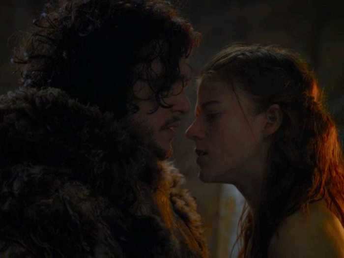 September 2012 to January 2013: The two stars film season three of "Game of Thrones," including the fictional couple