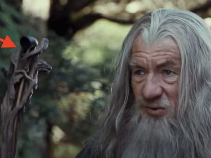 The pipe Gandalf smokes is stored in his staff whenever he