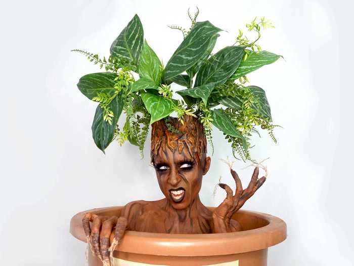 With some makeup and fake leaves, you can look unrecognizable as a Mandrake.