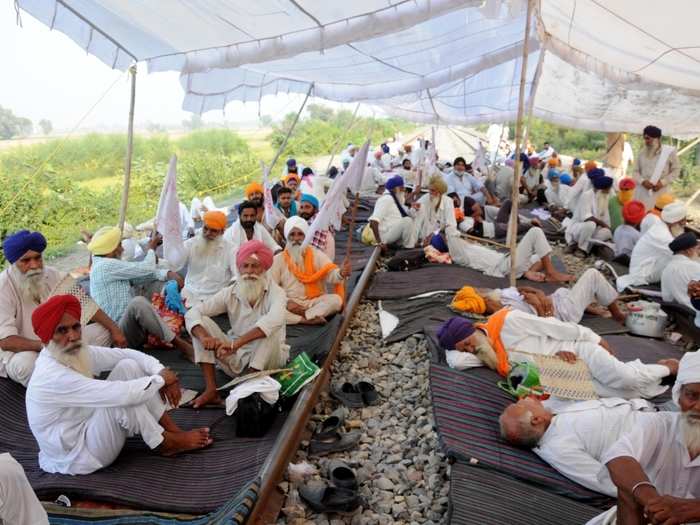 Farmers in Punjab continued their 