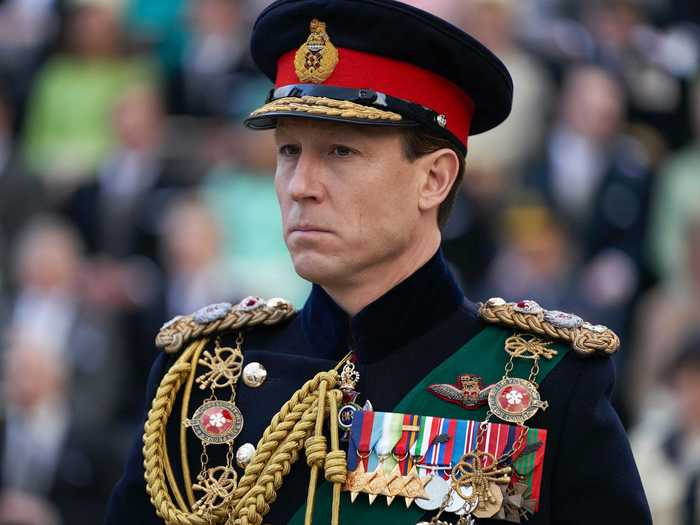 Tobias Menzies plays an older Prince Philip.