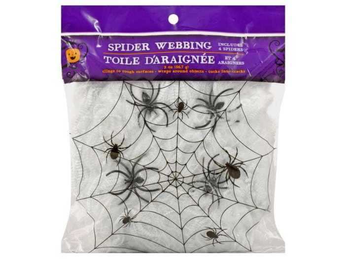 Cover your home in creepiness with these faux spider webs.