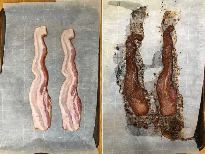 The first thing I had to do was cook the bacon.