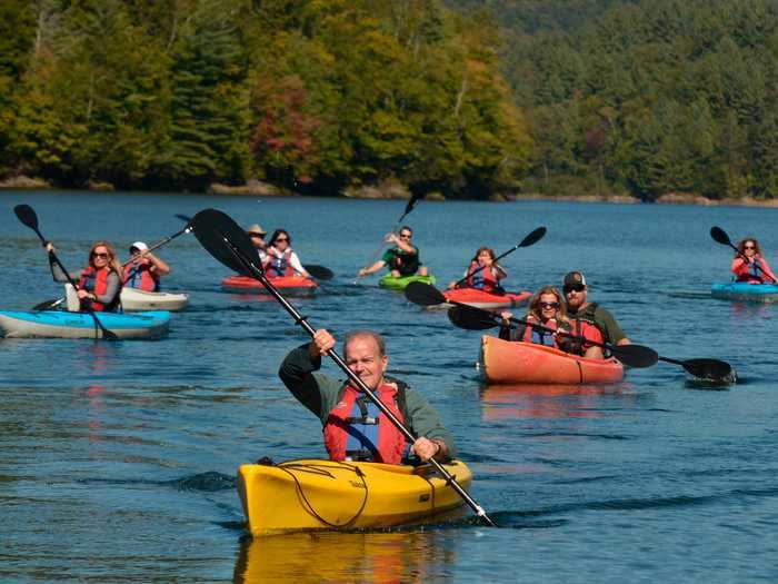 In Vermont, adventurers can enjoy lakes and streams, surrounded by fall foliage.