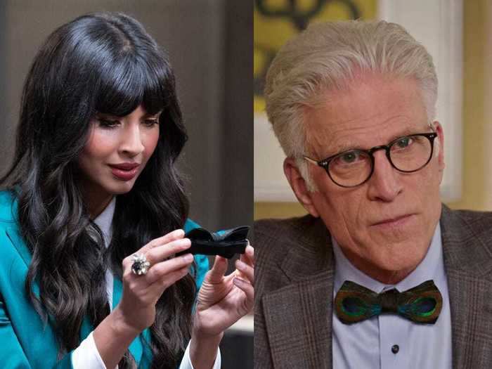 The bow tie Michael gives Tahani is the same one he wore on his first day as the Bad Place architect.