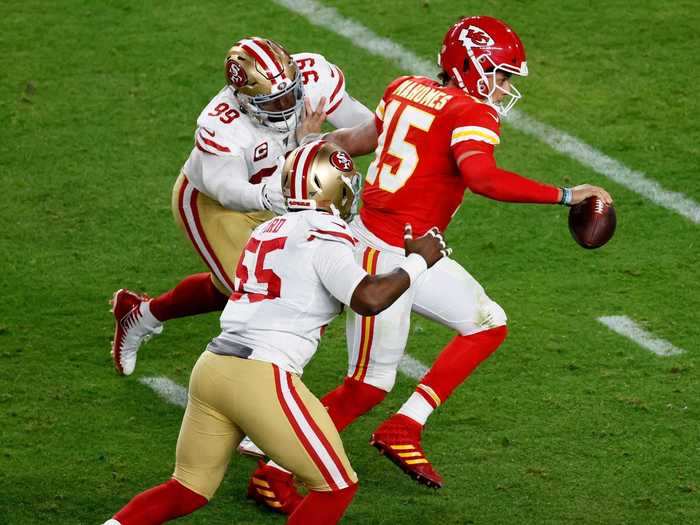 In the Super Bowl, the Chiefs found themselves in another hole, trailing the San Francisco 49ers 20-10 heading into the fourth quarter.