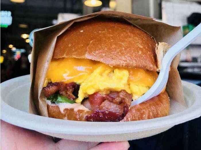 Eggslut uses fresh, cage-free eggs to give its menu a gourmet feel.