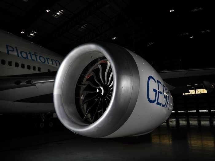 Over 100,000 pounds of thrust per engine….