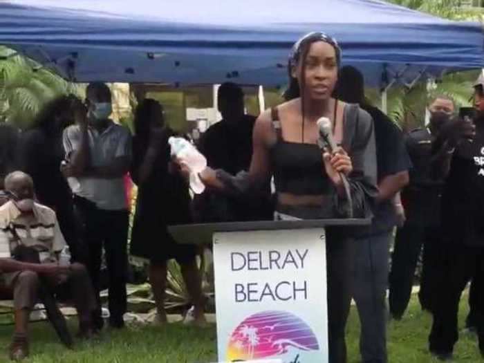 And, at just 16 years old, she made an impassioned speech at her local Black Lives Matter peaceful protest in Florida: "I think it