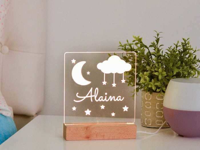 An engraved night light