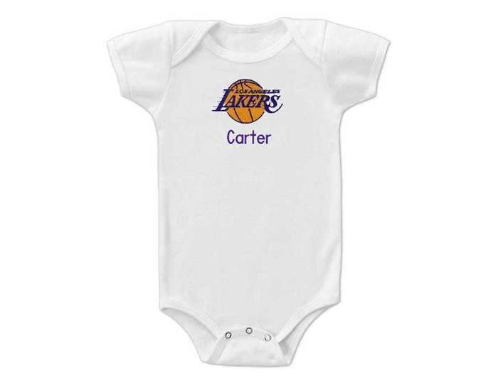 A onesie for an early basketball fan