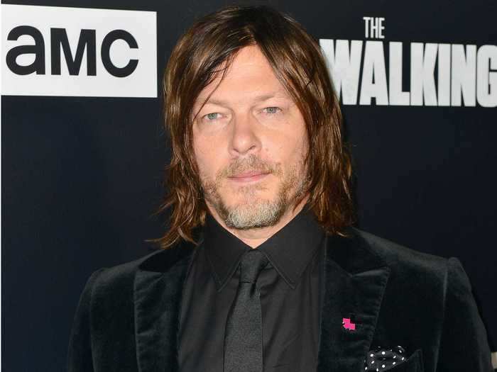 Actor Norman Reedus ditches the bad boy look off set, but keeps his shaggy hair long when he