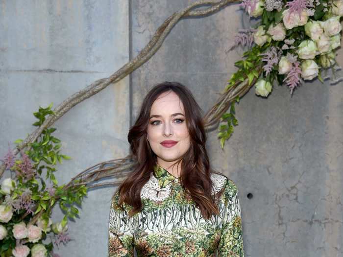 At a fragrance launch event for Gucci in May 2017, the actress wore a floral printed gown.