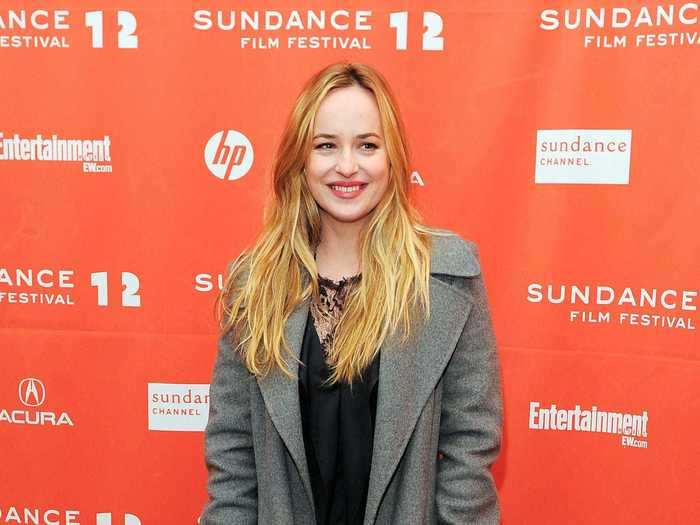 For the Sundance Film Festival in 2012, she stayed cozy with a black outfit and a long, gray coat.