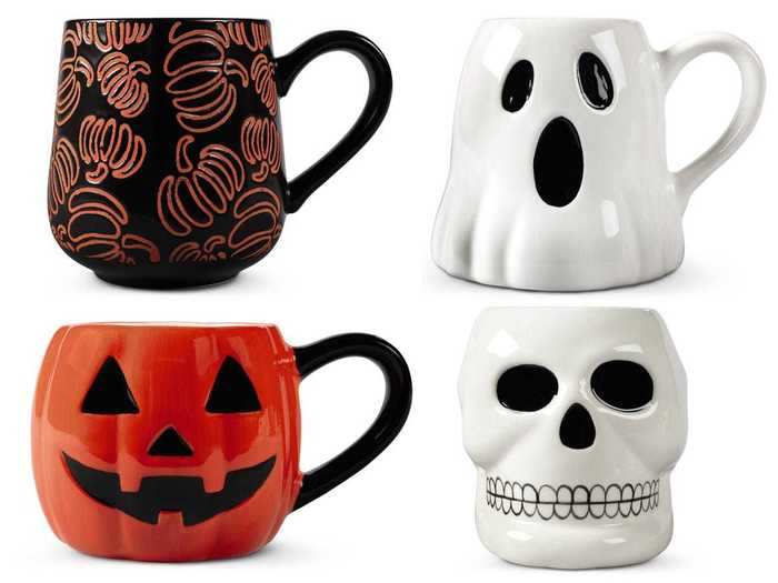 The seasonal coffee will feel even more festive in these Crofton Halloween mugs.