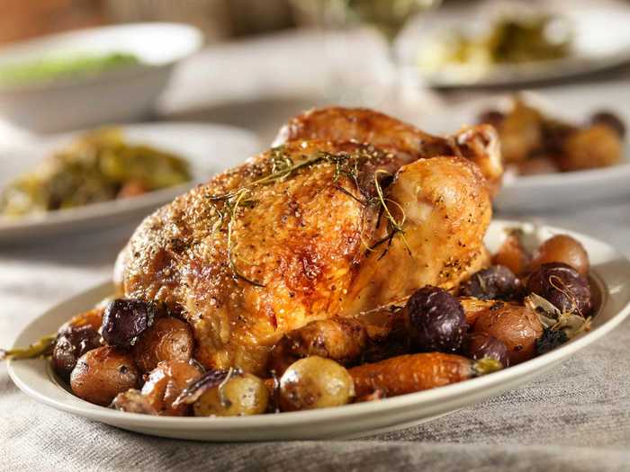 Roasting a whole chicken will give you protein for a variety of different dishes all week.