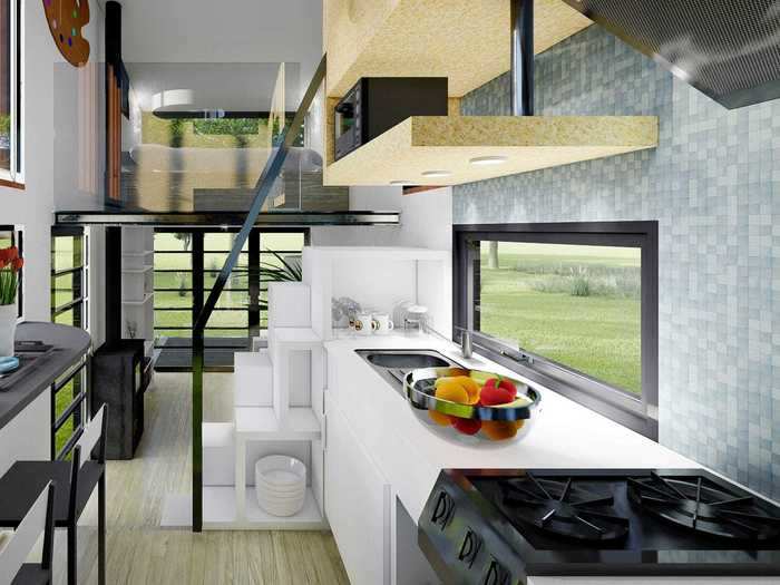 In line with its eco-conscious design, the tiny home