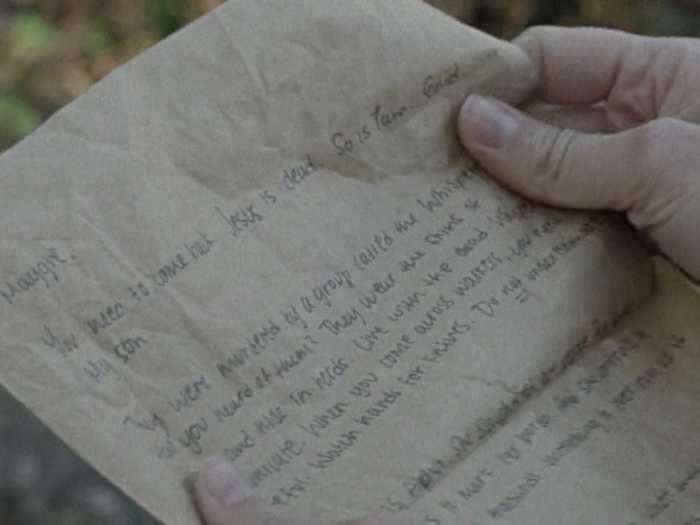 Carol wrote the letter to Maggie that she reads at the episode