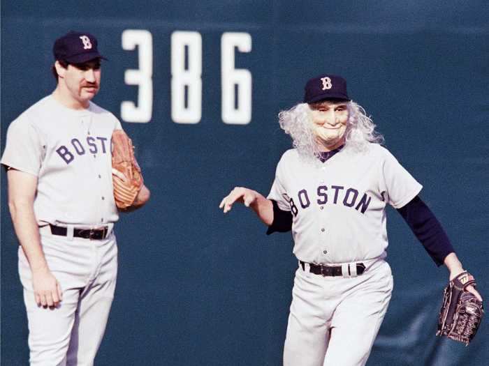 Baseball players wore hilarious masks on the field.