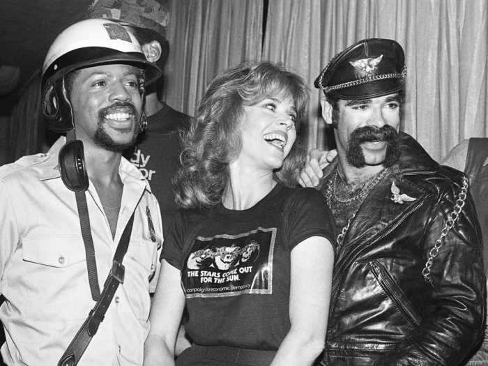 Celebrities like Jane Fonda and The Village People threw massive Halloween parties.