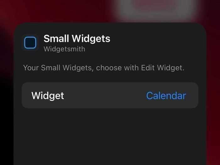 The widget should now appear on your home screen. If you have more than one widget of that size and want to choose a different one, tap the widget when in jiggle mode to edit it. Then tap on the name of the widget.