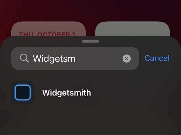 Type "Widgetsmith" in the search bar and select it.