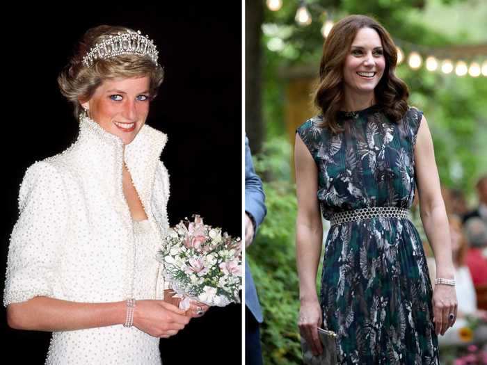 The Duchess of Cambridge has also been photographed wearing one of Princess Diana