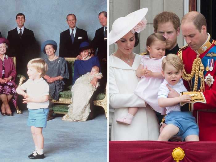 Prince George also wore his father