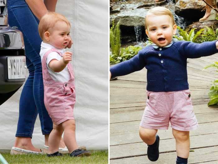 Prince Louis wore a pair of adorable overalls originally worn by Prince George in 2014.