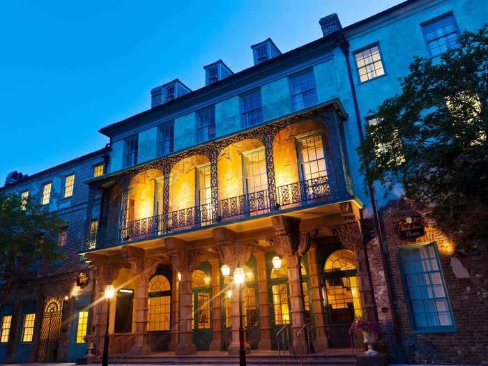 The apparition of a woman struck by lightning reportedly still haunts the Dock Street Theatre in Charleston, South Carolina.