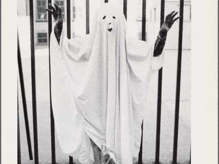 Ghost costumes were simple to make.