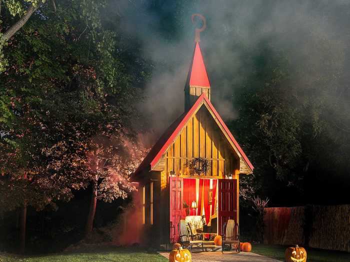 He eventually built a tiny house in the town, which acts as a chapel for weddings — now it has been turned into the Mayor