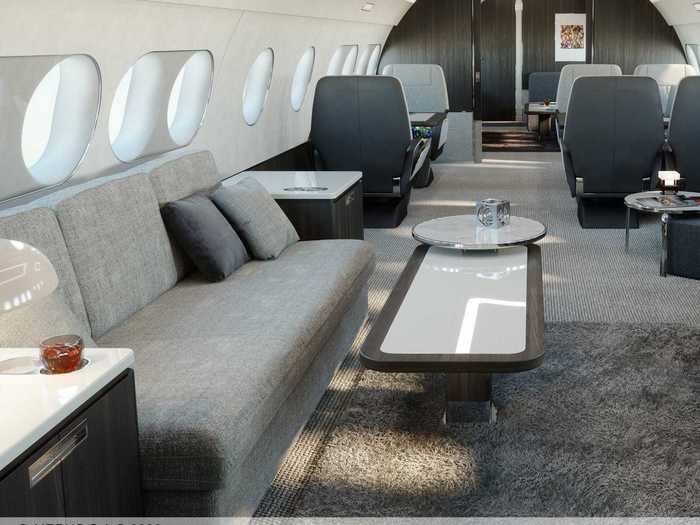 The forward livings areas are open-concept featuring lie-flat club seats and divans with plenty of legroom.