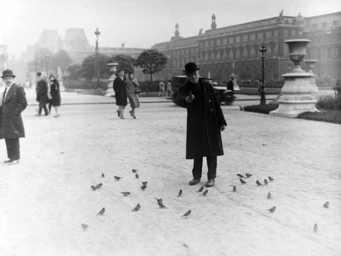 Located in the center of the city, the Louvre courtyard has long been a place to congregate and feed the birds.