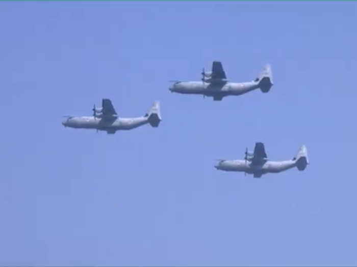 The C-130J aircraft were seen in the Hercules formation. These aircraft have contributed to critical COVID-19 related missions in India as well as in the Maldives.