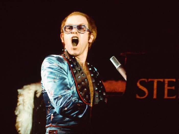 Elton John was one of the most popular artists of the 1970s.