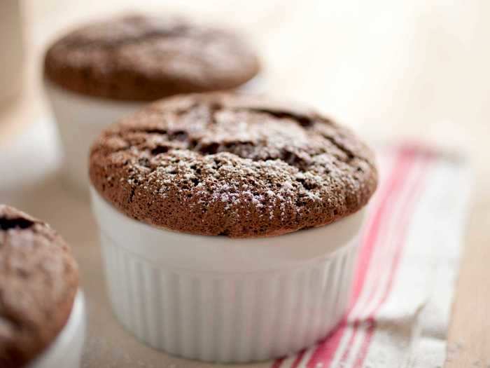 A chocolate soufflé always looks impressive — and it