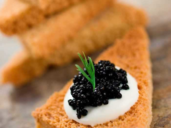 Caviar is considered to be an aphrodisiac, so why not splurge and serve it up as a delicious appetizer?