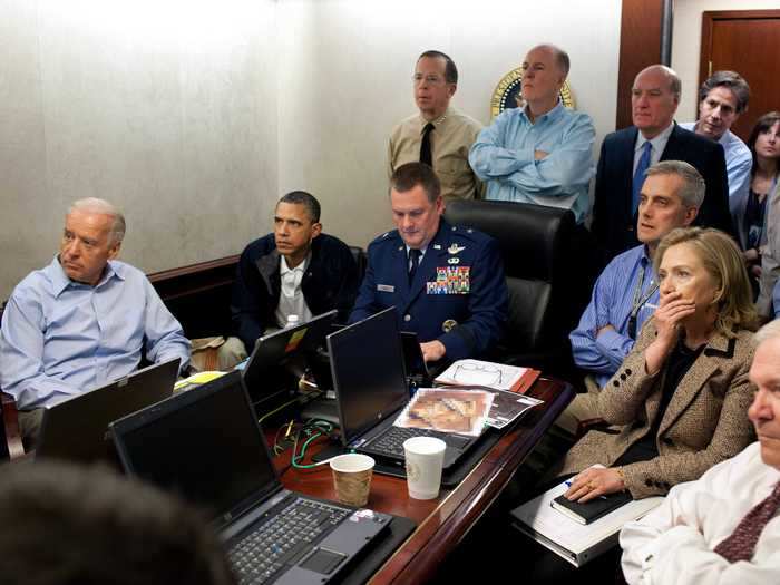 President Obama and Vice President Joe Biden were photographed in the Situation Room with members of the national security team during the 2011 mission to kill Osama Bin Laden.