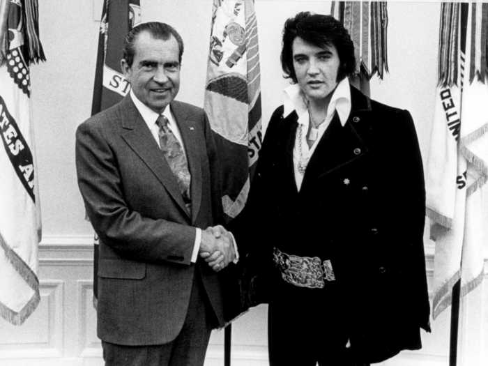 Elvis Presley met with President Richard Nixon in December 1970.