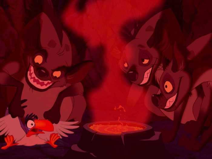 The hyenas in "The Lion King" are some of the film