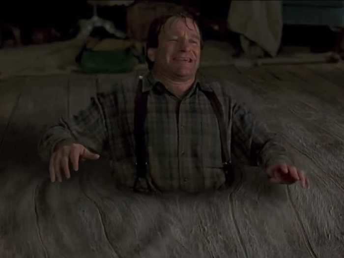 The scariest part of "Jumanji" is when the floor turns into quicksand.